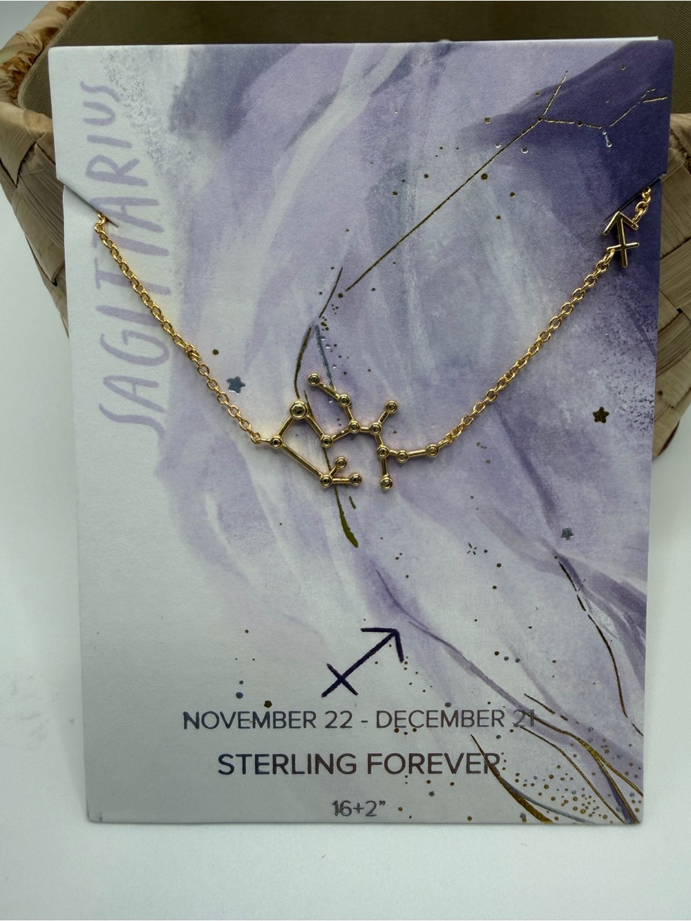 Gold Sagittarius Constellation Necklace by Sterling Forever